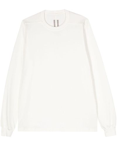Rick Owens Seam-Detail Cotton Sweatshirt - White