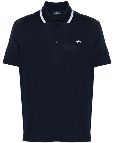 Paul & Shark Logo-Appliqué Polo Shirt - Blue