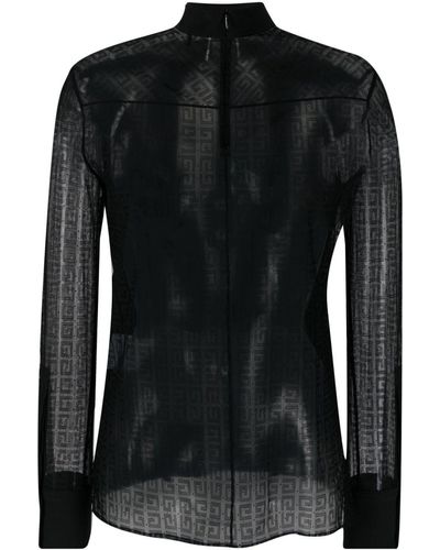 Givenchy 4G-Pattern Silk Blouse - Black