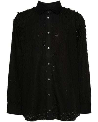 BOTTER Cut Out-Detail Cotton Shirt - Black