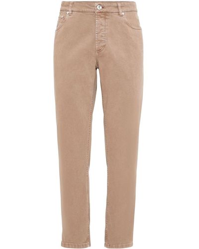 Brunello Cucinelli Dyed Straight-Leg Jeans - Natural