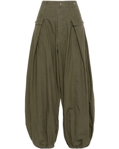 R13 Jesse Cropped Cargo Trousers - Green