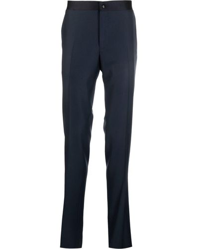 Canali Tailored Wool Trousers - Blue