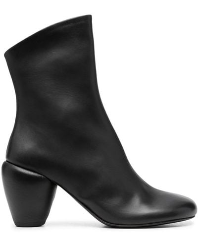 Marsèll 80Mm Leather Ankle Boots - Black
