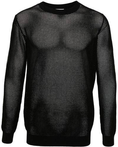 Dries Van Noten Open-Knit Sweatshirt - Black