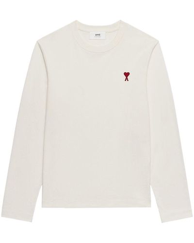 Ami Paris Ami De Coeur Cotton Sweatshirt - White