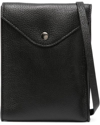 Lemaire Grained-Texture Leather Crossbody Bag - Black