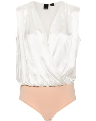 Pinko Ines Satin Bodysuit - White