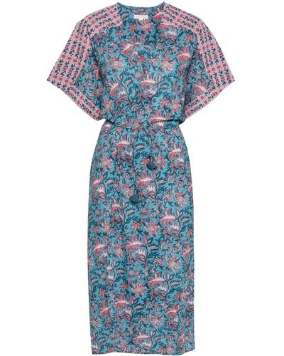 Louise Misha Chill Floral-Print Maxi Dress - Blue