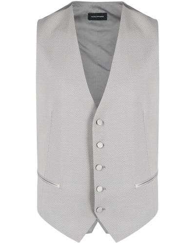 Tagliatore Button-Up Wool Waistcoat - Gray