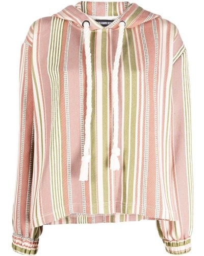 BENJAMIN BENMOYAL Striped Hooded Tunic - Pink