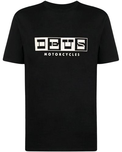 Deus Ex Machina Overturn Recycled-Cotton T-Shirt - Black