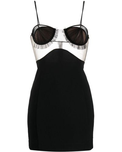 Nensi Dojaka Panelled Bustier Minidress - Black
