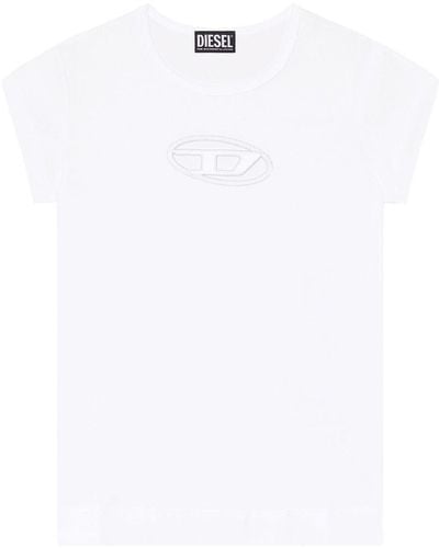 DIESEL T-Angie Cut-Out Logo T-Shirt - White