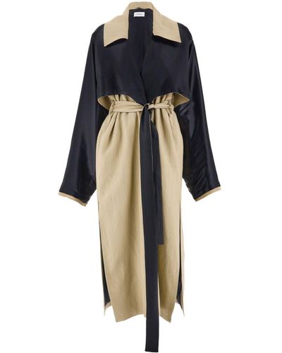 Ferragamo Layered Belted Trench Coat - Natural
