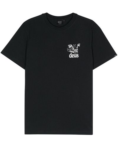 Deus Ex Machina Crossroad Organic Cotton T-Shirt - Black