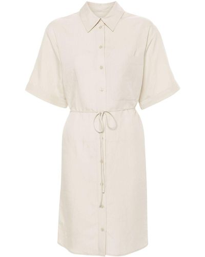 Calvin Klein Belted Shirt Dress - White