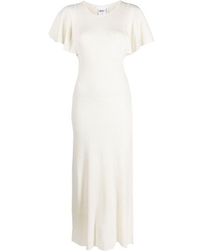 Chloé Ruffled-sleeve Wool Dress - White