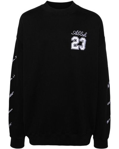 Off-White c/o Virgil Abloh Off- 23 Logo Skate Cotton Sweatshirt - Black