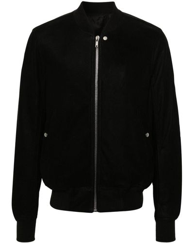 Rick Owens Classic Flight Leather Bomber Jacket - Black