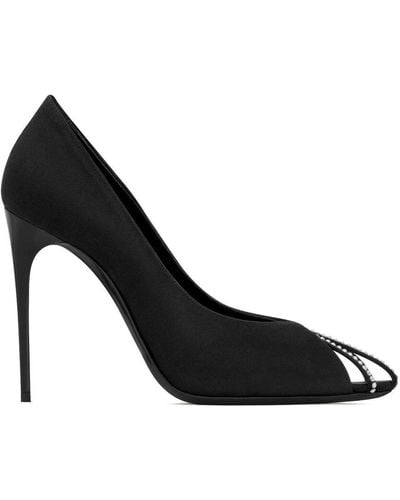 Saint Laurent Martinique 110Mm Crystal-Embellished Court Shoes - Black