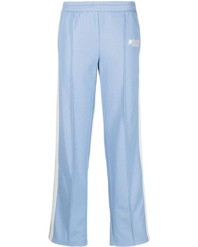 Sporty & Rich Logo-embroidered Straight-leg Track Pants - Blue