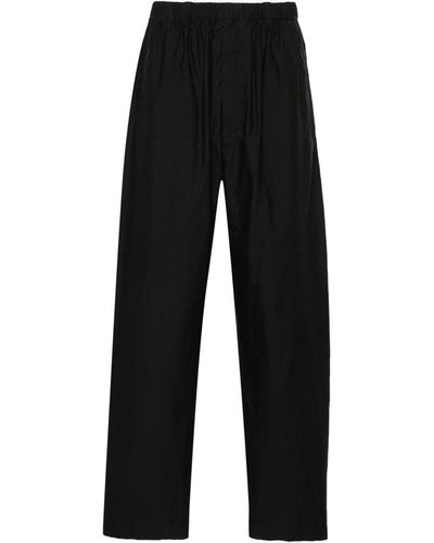 Lemaire Cropped Tapered Trousers - Black