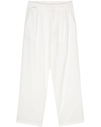 FAMILY FIRST Pleat-Detailing Palazzo Pants - White