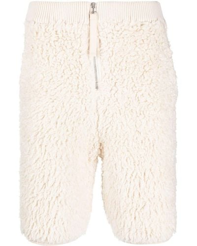 Jil Sander Textured Cotton Shorts - Natural