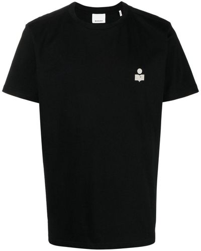 Isabel Marant Zafferh Logo-Print Cotton T-Shirt - Black