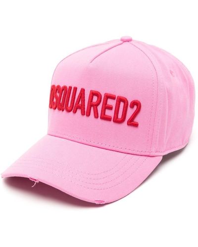 DSquared² Logo-Embossed Cotton Cap - Pink