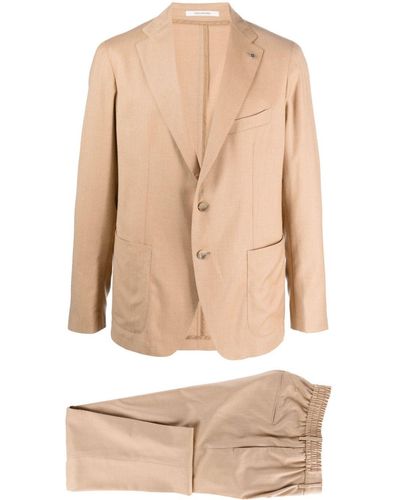 Tagliatore Single-Breasted Wool-Blend Suit - Natural