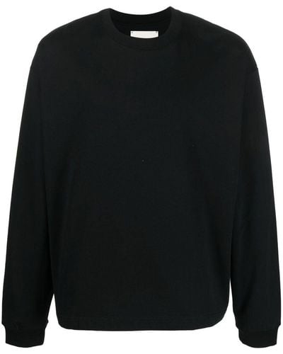Studio Nicholson Long-Sleeve Cotton Sweatshirt - Black
