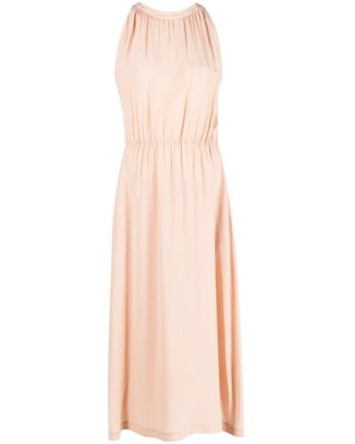 CRI.DA Cape-Detail Silk Gown - Pink