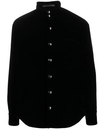 Giorgio Armani High-Neck Long-Sleeved Shirt - Black