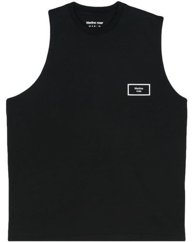 Martine Rose Logo-Print Cotton T-Shirt - Black