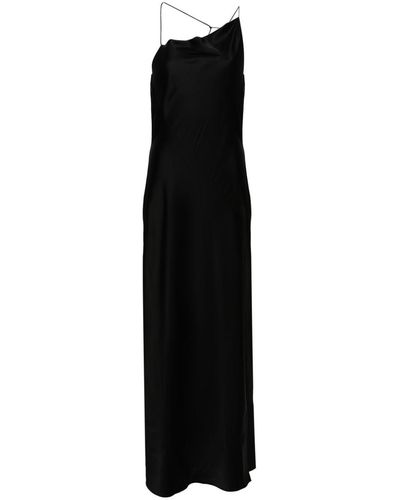 Calvin Klein Naia Asymmetric Slip Maxi Dress - Black