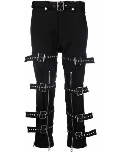 Loewe Belted Cropped Trousers - Black