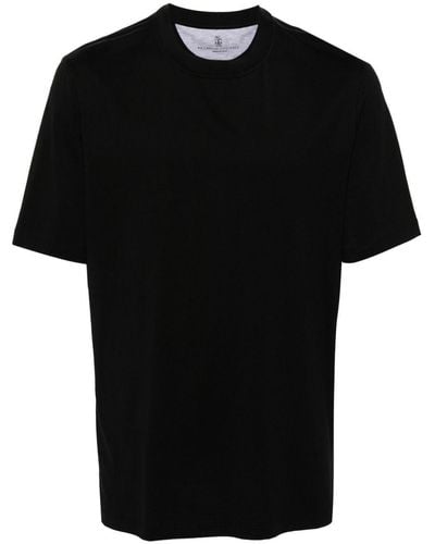 Brunello Cucinelli Crew-Neck Cotton Jersey T-Shirt - Black