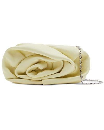 Burberry Rose Chain Leather Clutch Bag - Metallic
