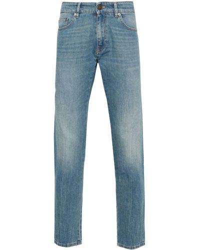PT Torino Stonewashed Slim-Cut Jeans - Blue