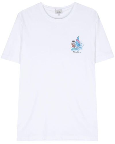 Woolrich Logo-Print Cotton T-Shirt - White