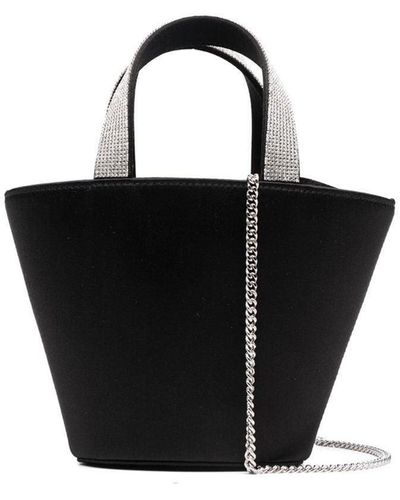 AMINA MUADDI Crystal-embellished Mini Bag - Black