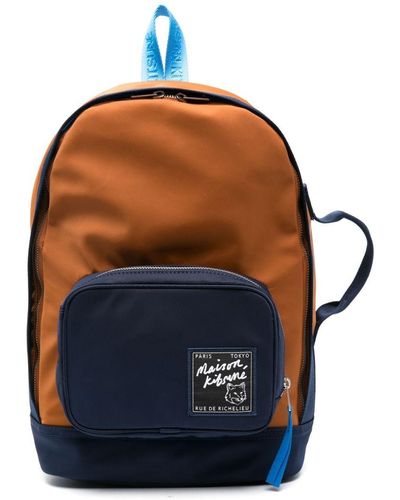 Maison Kitsuné The Traveller Messenger Bag - Blue