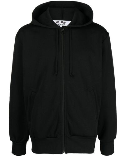 COMME DES GARÇONS PLAY X The Artist Invader Pixelated-Appliqué Hoodie - Black