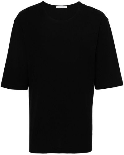 Lemaire Straight-Hem Cotton T-Shirt - Black