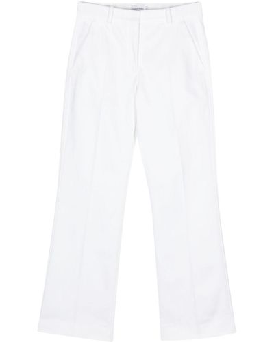 Calvin Klein Twill Straight Trousers - White
