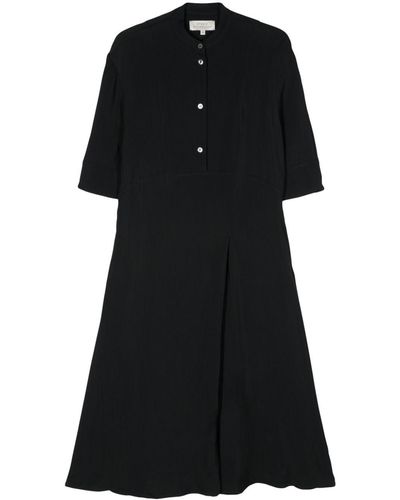 Studio Nicholson Pleat-Detailing Twill Dress - Black