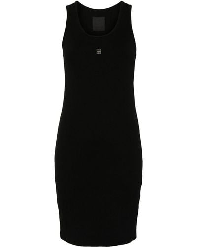 Givenchy 4G-Motif Ribbed Mini Dress - Black