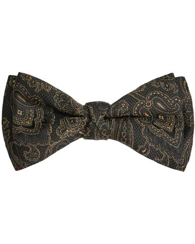 Etro Paisley-Print Silk-Blend Bow Tie - Black